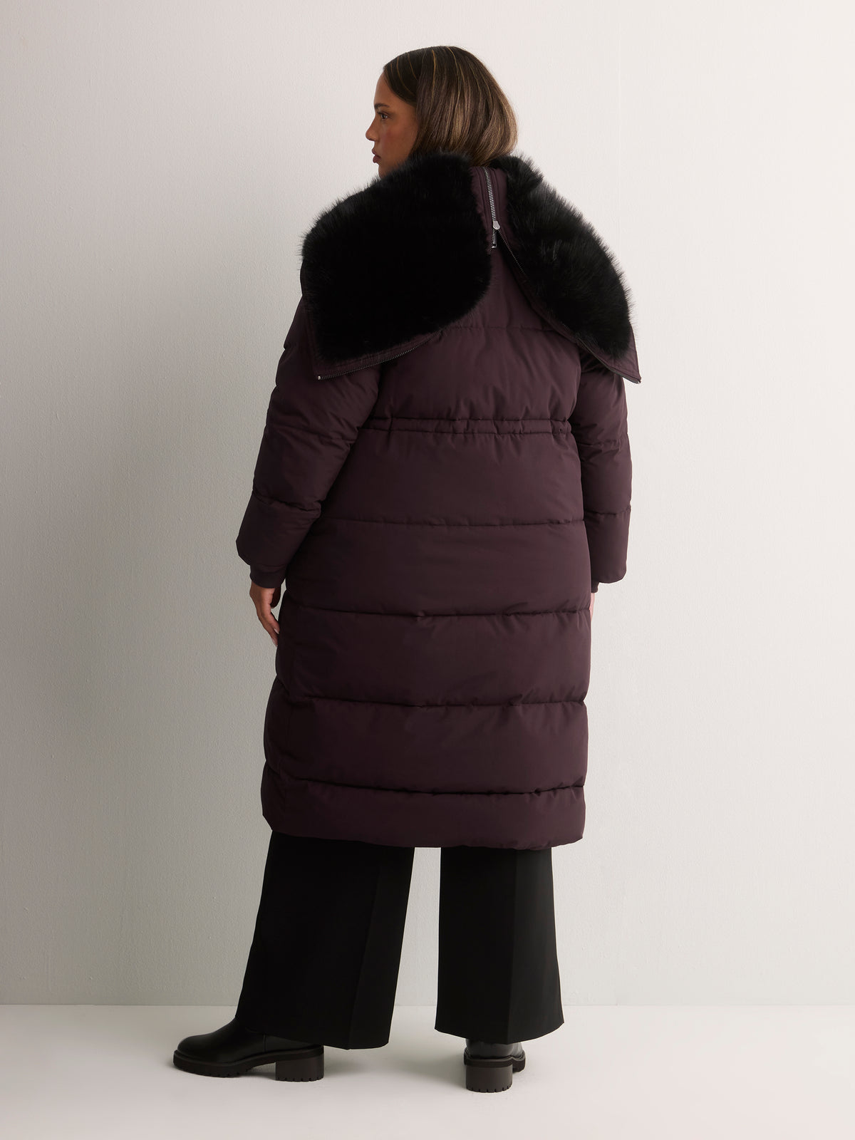 Maxi Puffer Jacket with Split Hood