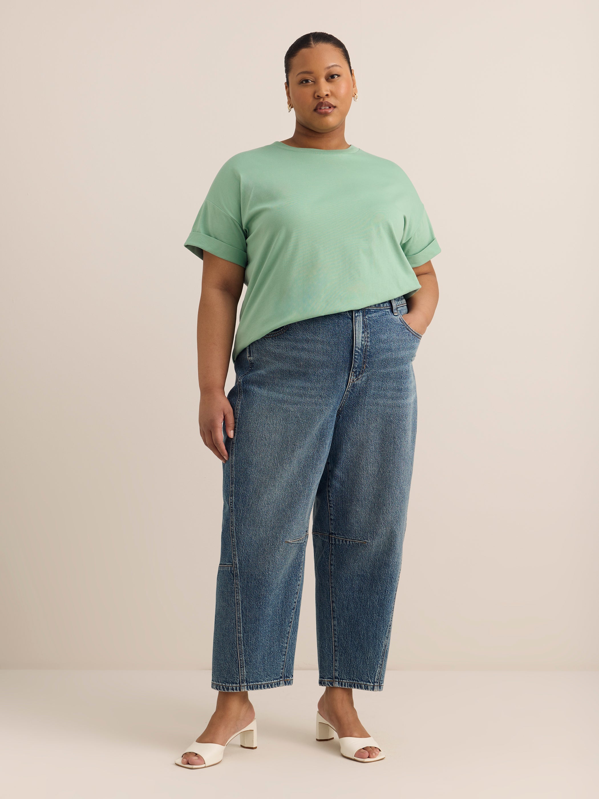 Boxy Short-Sleeve Crew-Neck T-Shirt