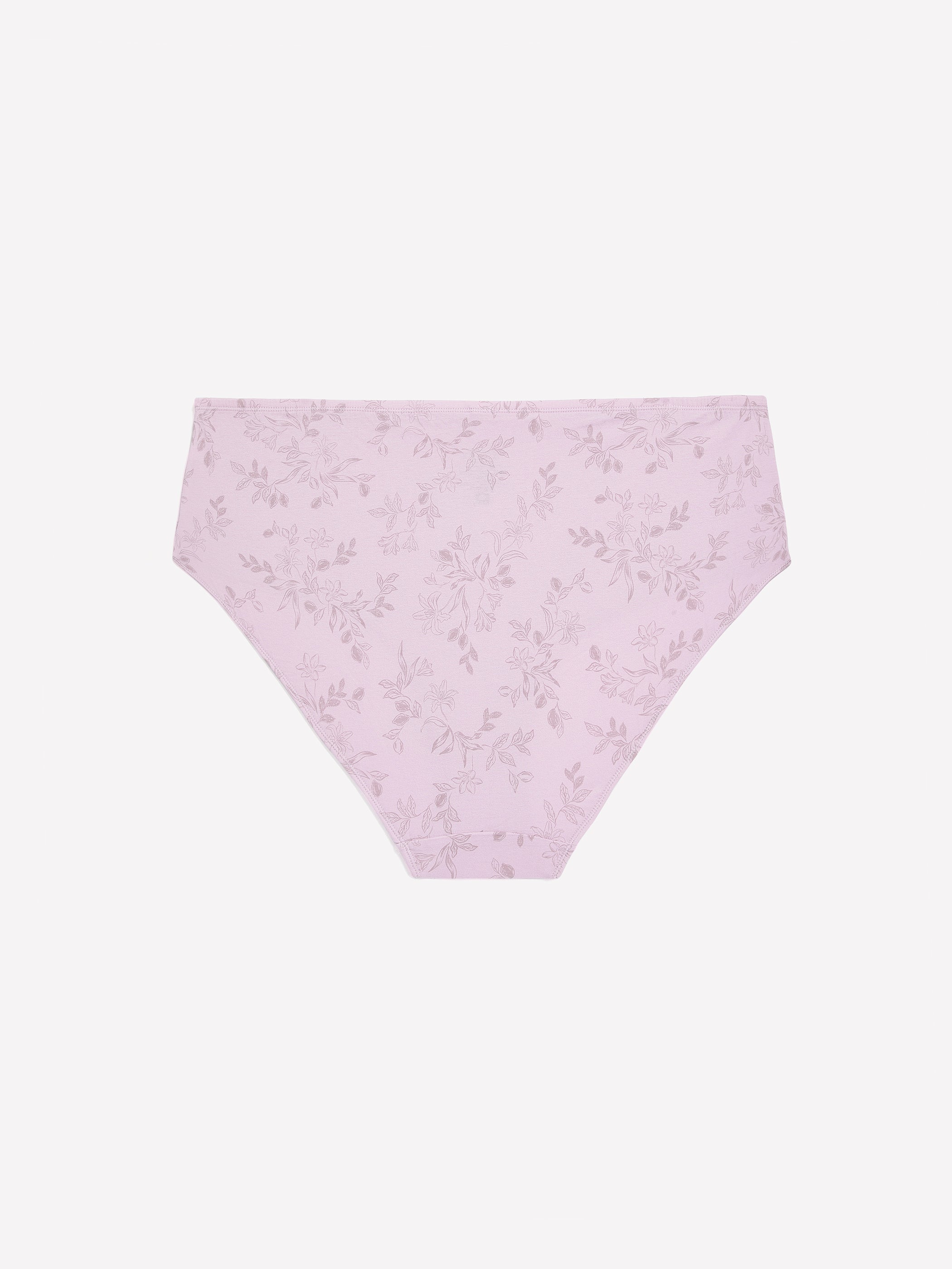 High-Cut Lavender Floral Cotton Brief - ti Voglio