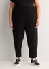 Black Pull-On Barrel-Leg Knit Jogger Pant - Active Zone