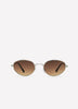 Round Silver Metal Sunglasses
