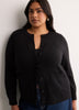 Responsible, Buttoned-Down Cotton Blend Crewneck Cardigan