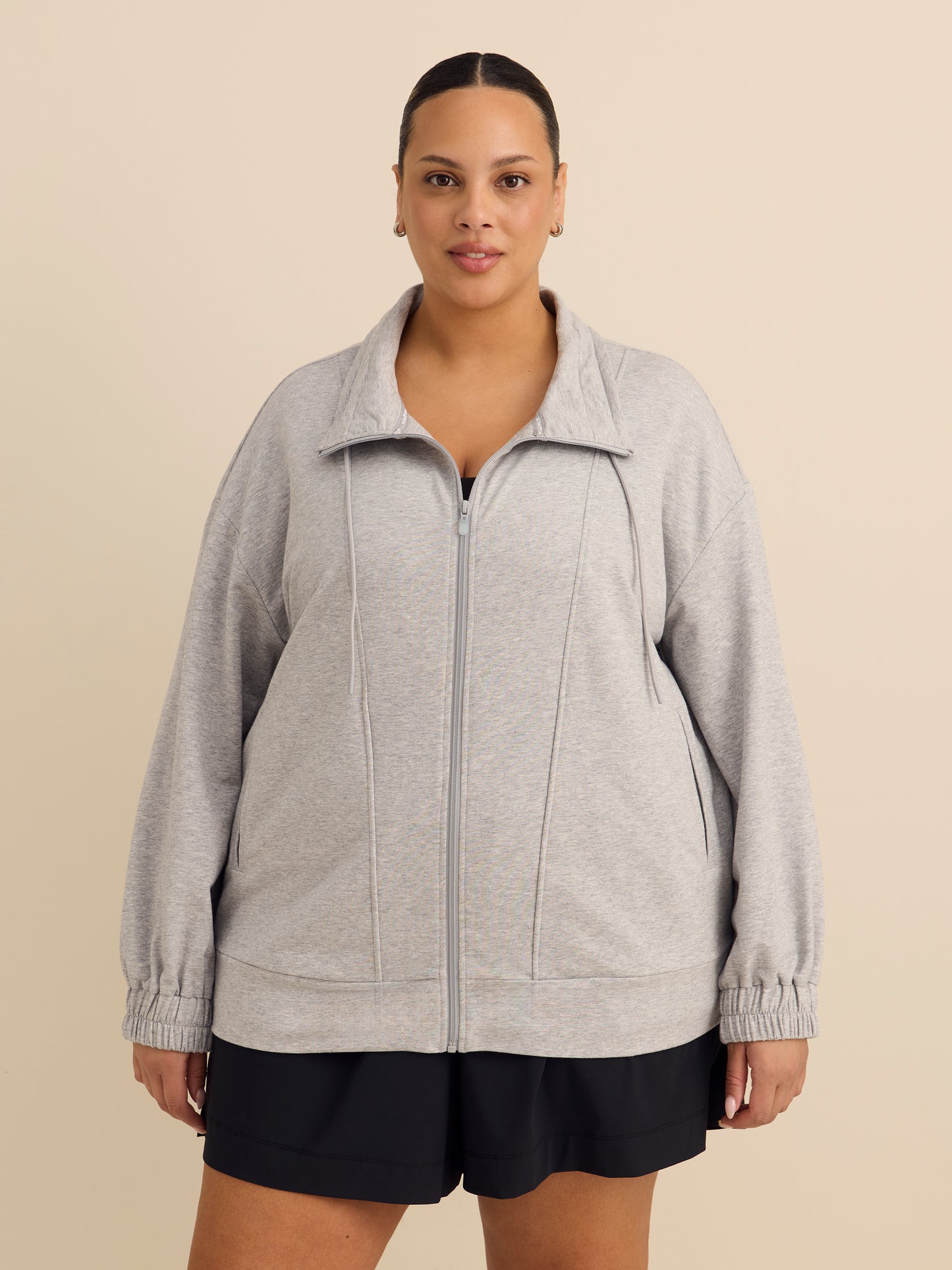 Manteau zippé à col montant - Active Zone