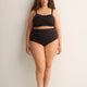 Black High-Waist Basic Swim Brief
