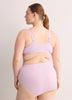 Lavender Wireless Front-Closure Ribbed Knit Bra - ti Voglio