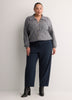 Dark Barrel-Leg Trousers