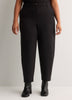 Dark Barrel-Leg Trousers