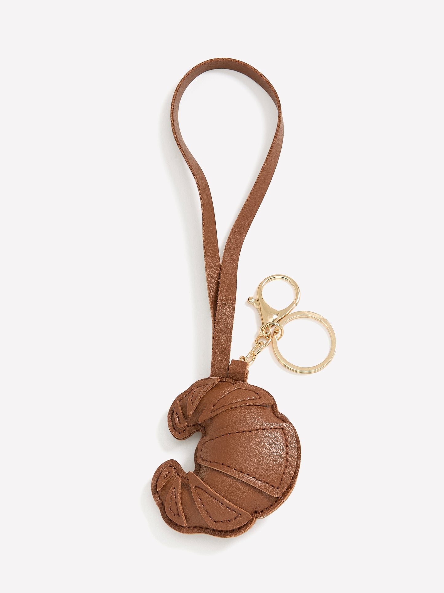 Porte-clés breloque pour sac en forme de croissant