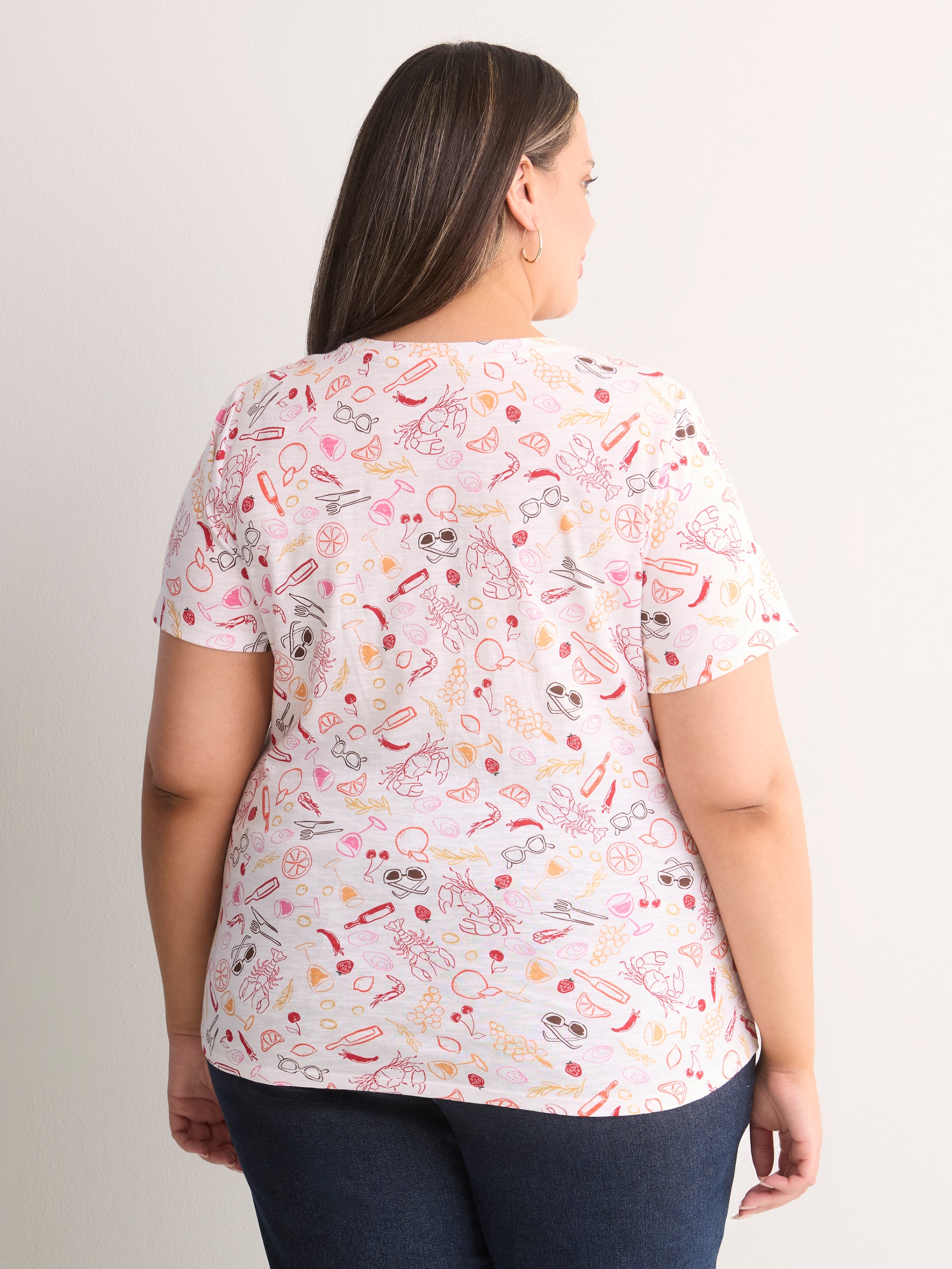 Curvy-Fit Short-Sleeve Crew-Neck Tee