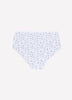 White Floral-Print Cotton Full Brief - ti Voglio