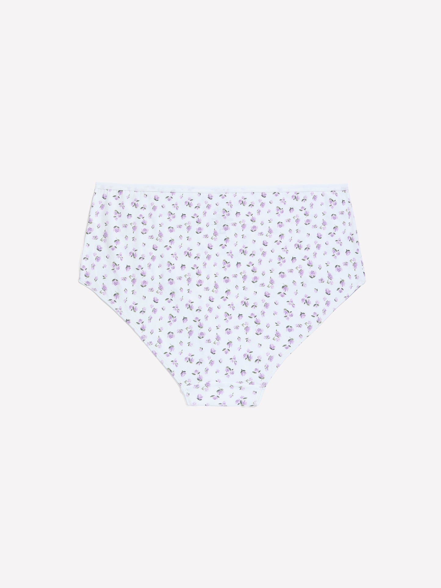 White Floral-Print Cotton Full Brief - ti Voglio