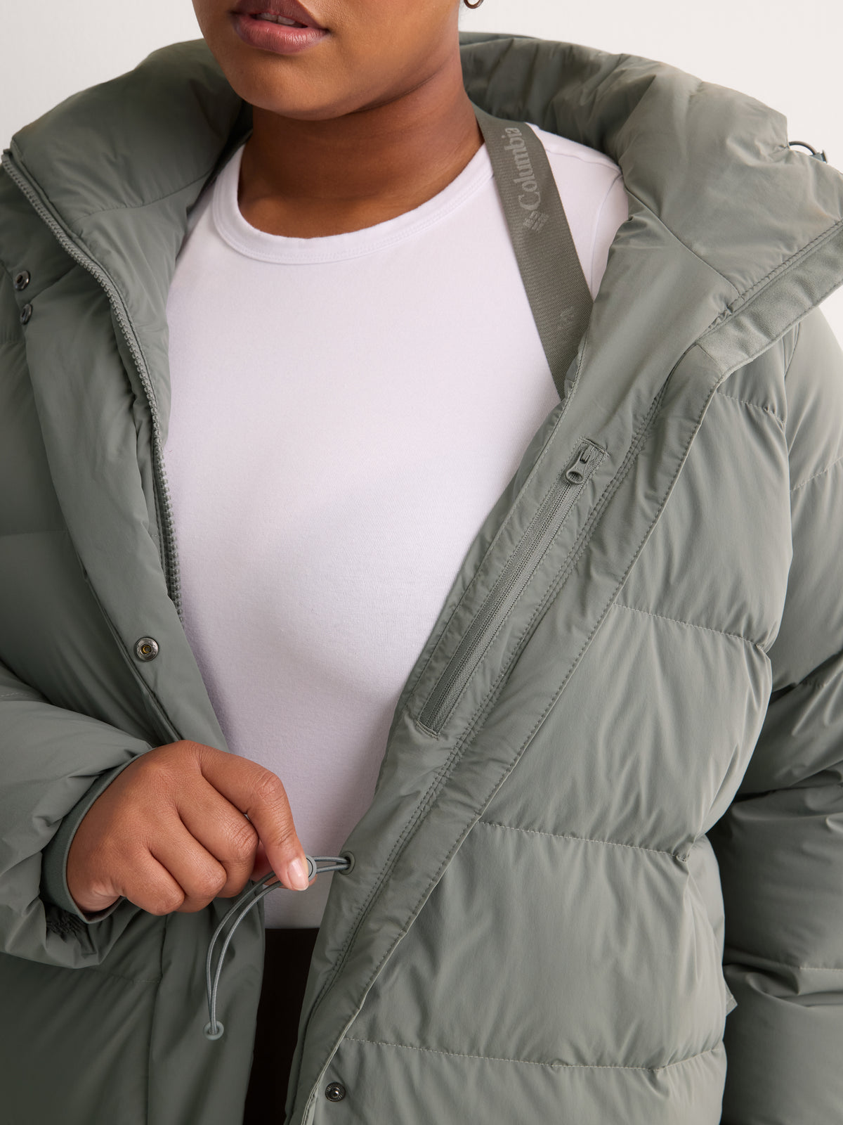 Amaze Long Hooded Puffer Jacket - Columbia