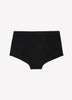 Black Dotted Cotton Boyshort with Shiny Waistband - ti Voglio