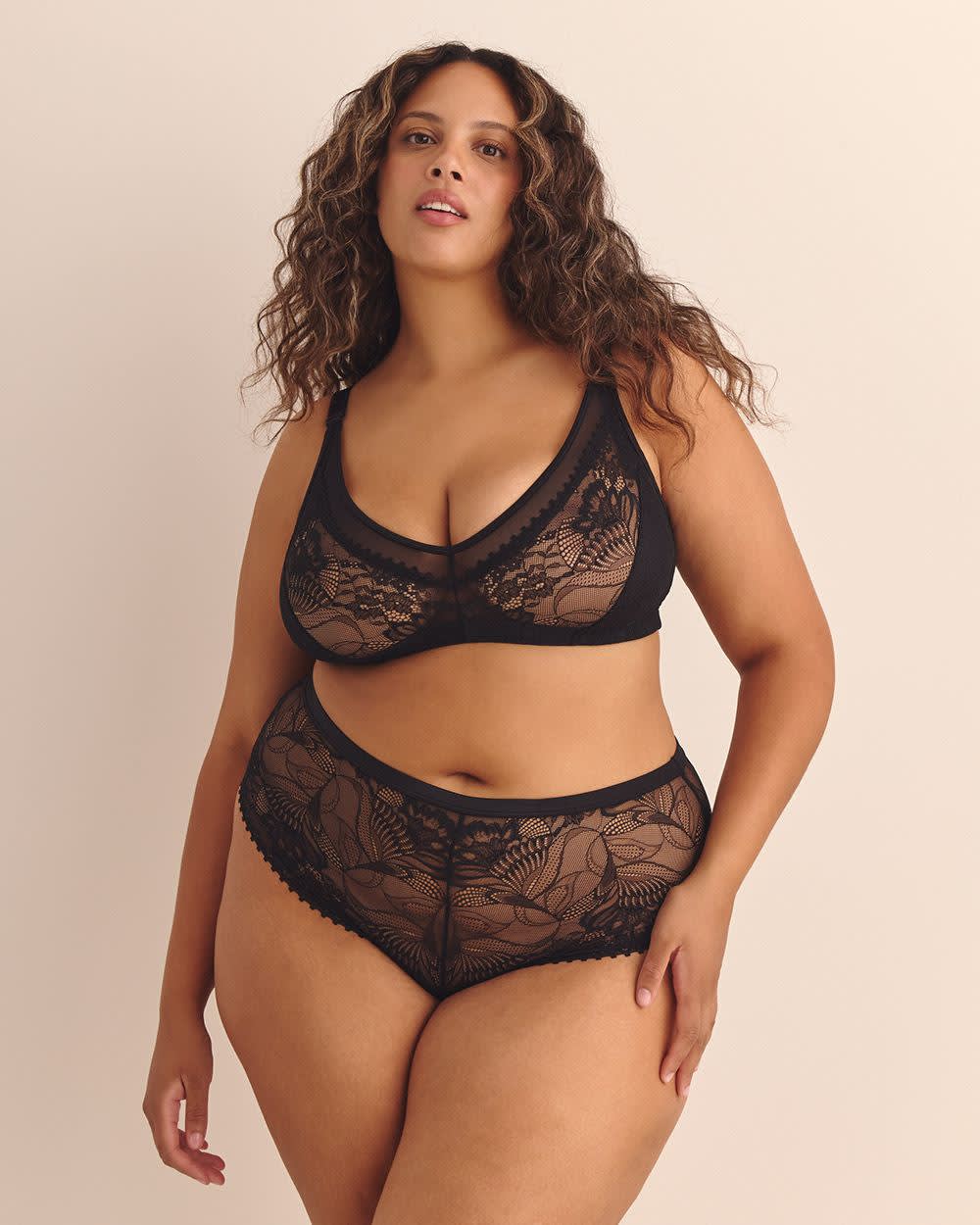 Sexy Black Lace Bralette - Déesse Collection
