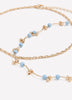 Golden Beaded Anklets, Set of 2