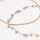 Golden Beaded Anklets, Set of 2