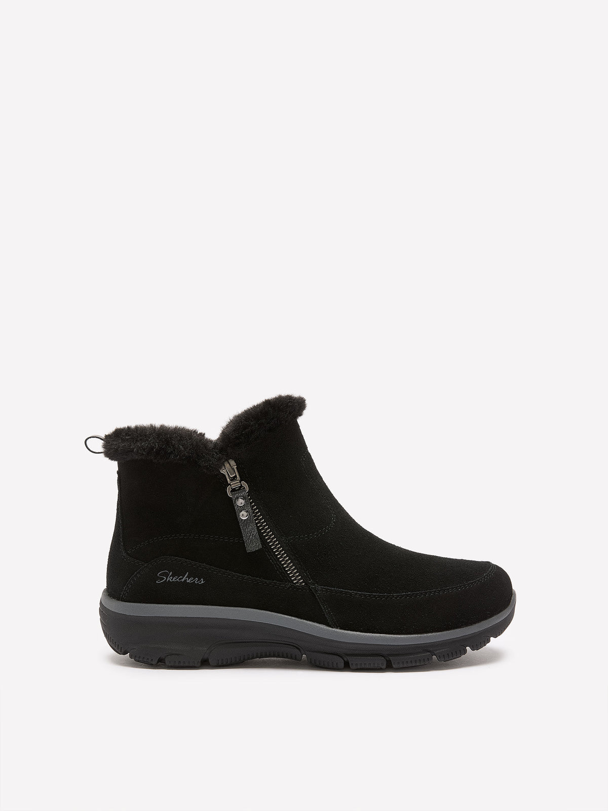 Wide Width, Easy Going Faux-Fur Zip-Up Winter Boot - Skechers