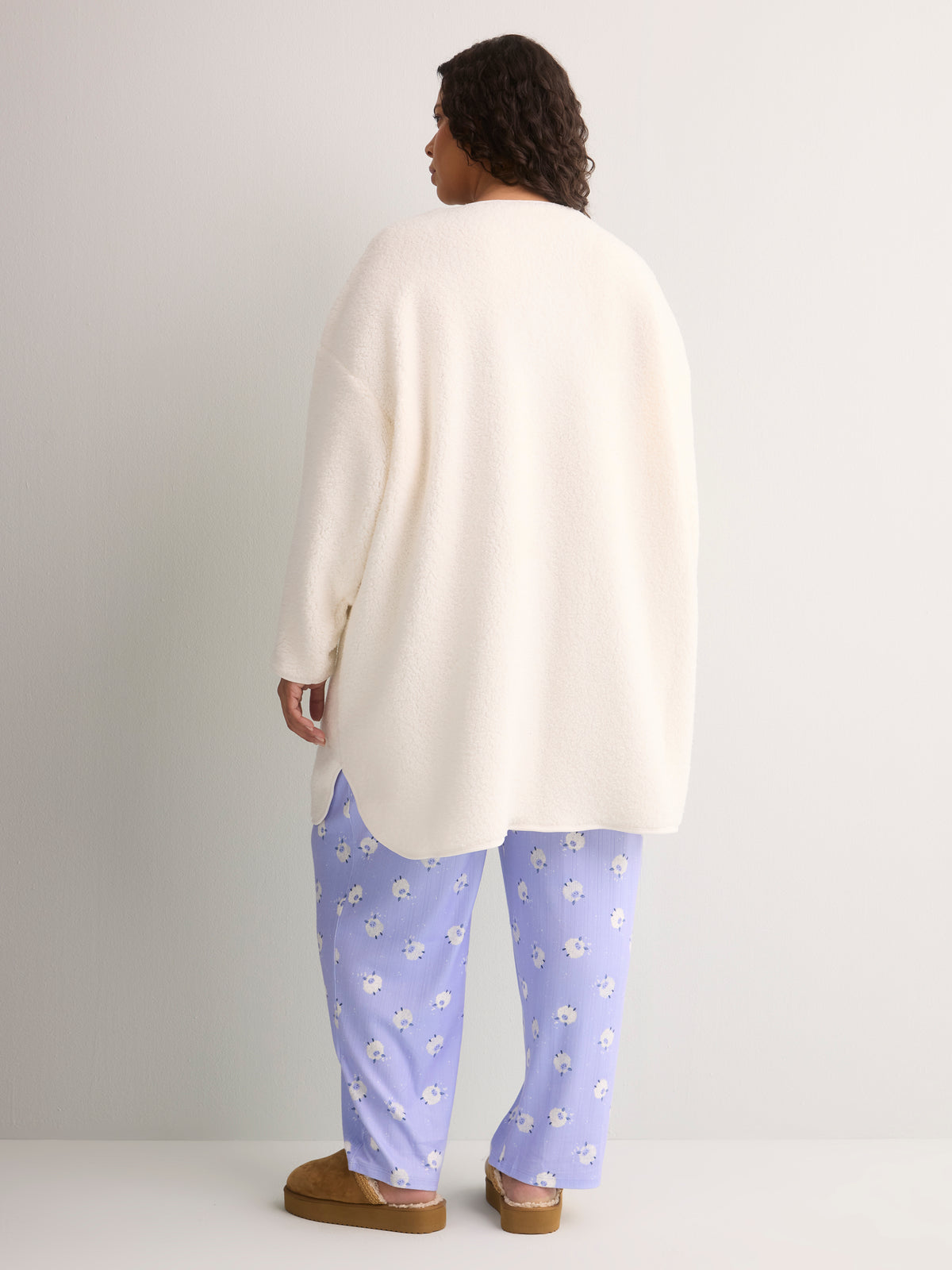 White Sherpa Open Cardigan - tiVOGLIO