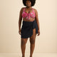 Black Crochet Pareo Swim Cover-Up Skirt