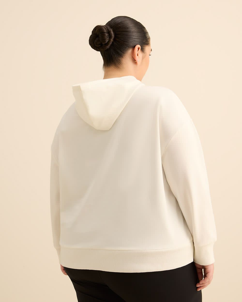 Active Zone Hooded Plus Size Sweatshirt with Kangaroo Pocket