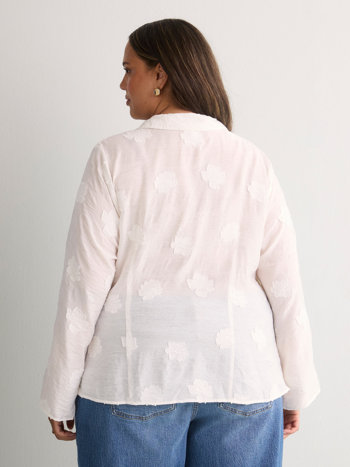 White Buttoned-Down Wrap Blouse