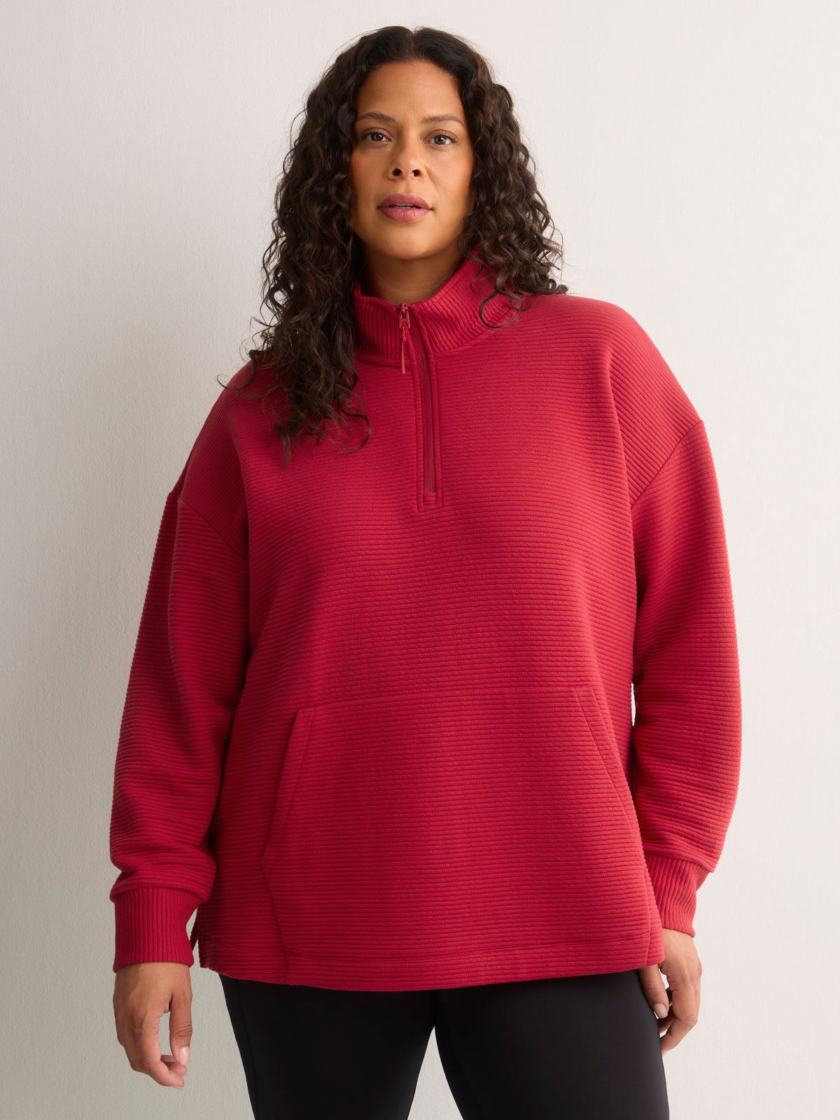 Long Ottoman Half-Zip Sweatshirt - Active Zone