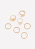Assorted Golden Rings, Set of 7