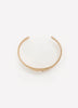 Golden Cuff Bracelet with Oval Stone