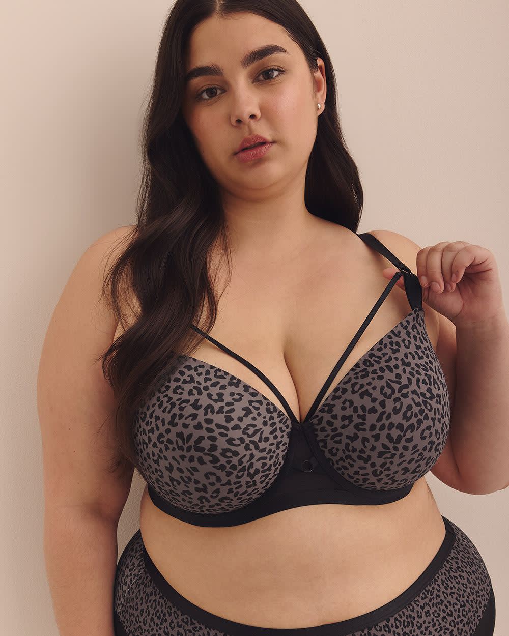 Cheetah-Print Underwire Balconette Bra - Déesse Collection