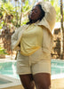 Beige Water-Repellent Track Jacket - Active Zone