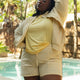 Beige Water-Repellent Track Jacket - Active Zone