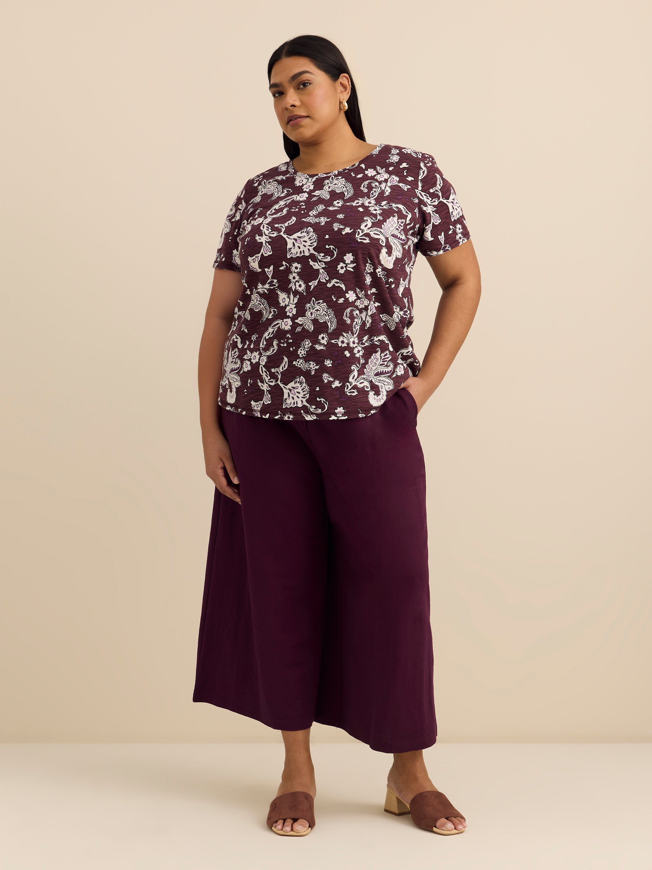 Curvy-Fit Short-Sleeve Crew-Neck Tee