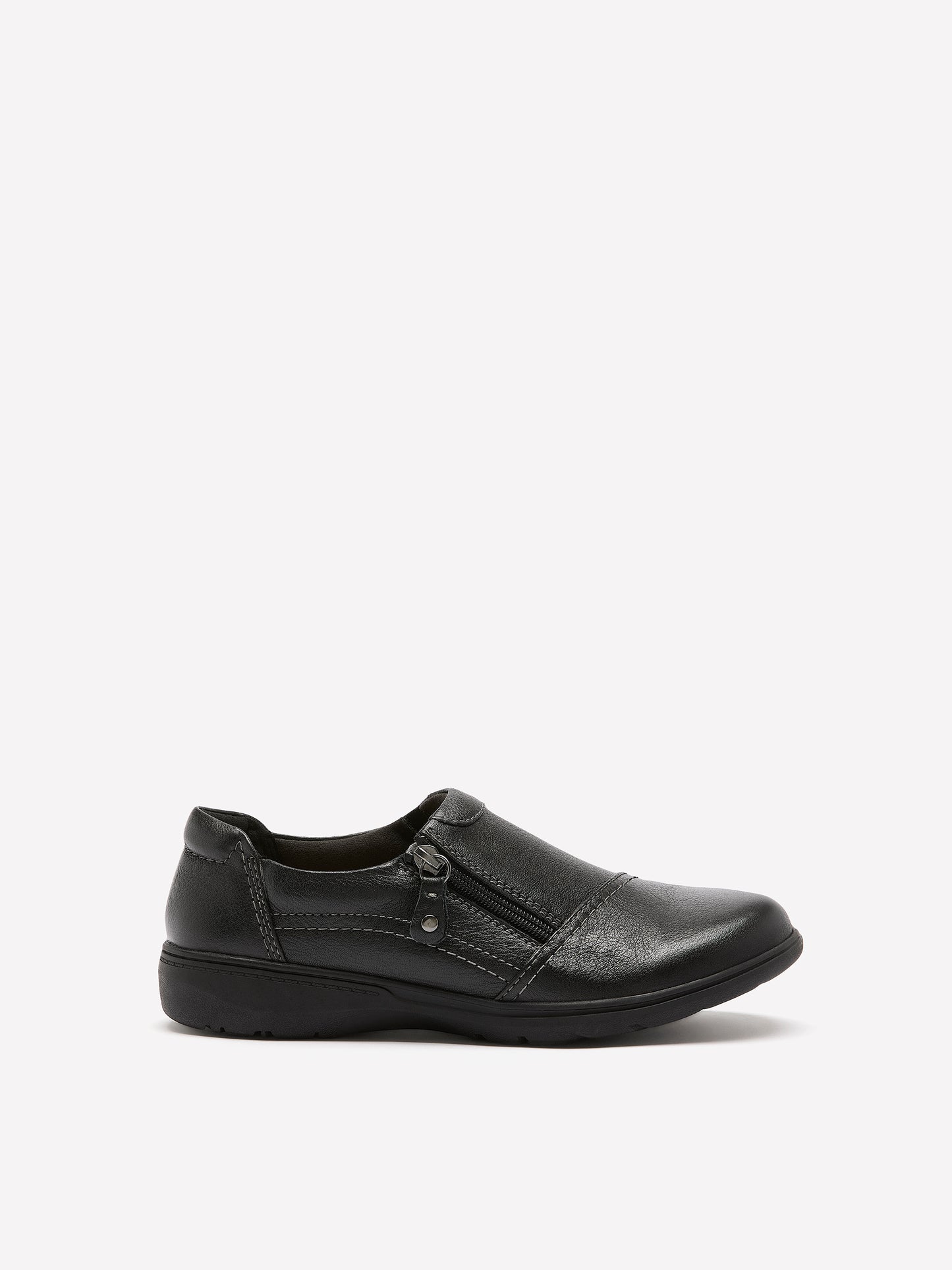 Wide Width, Carleigh Ray Black Leather Shoe - Clarks