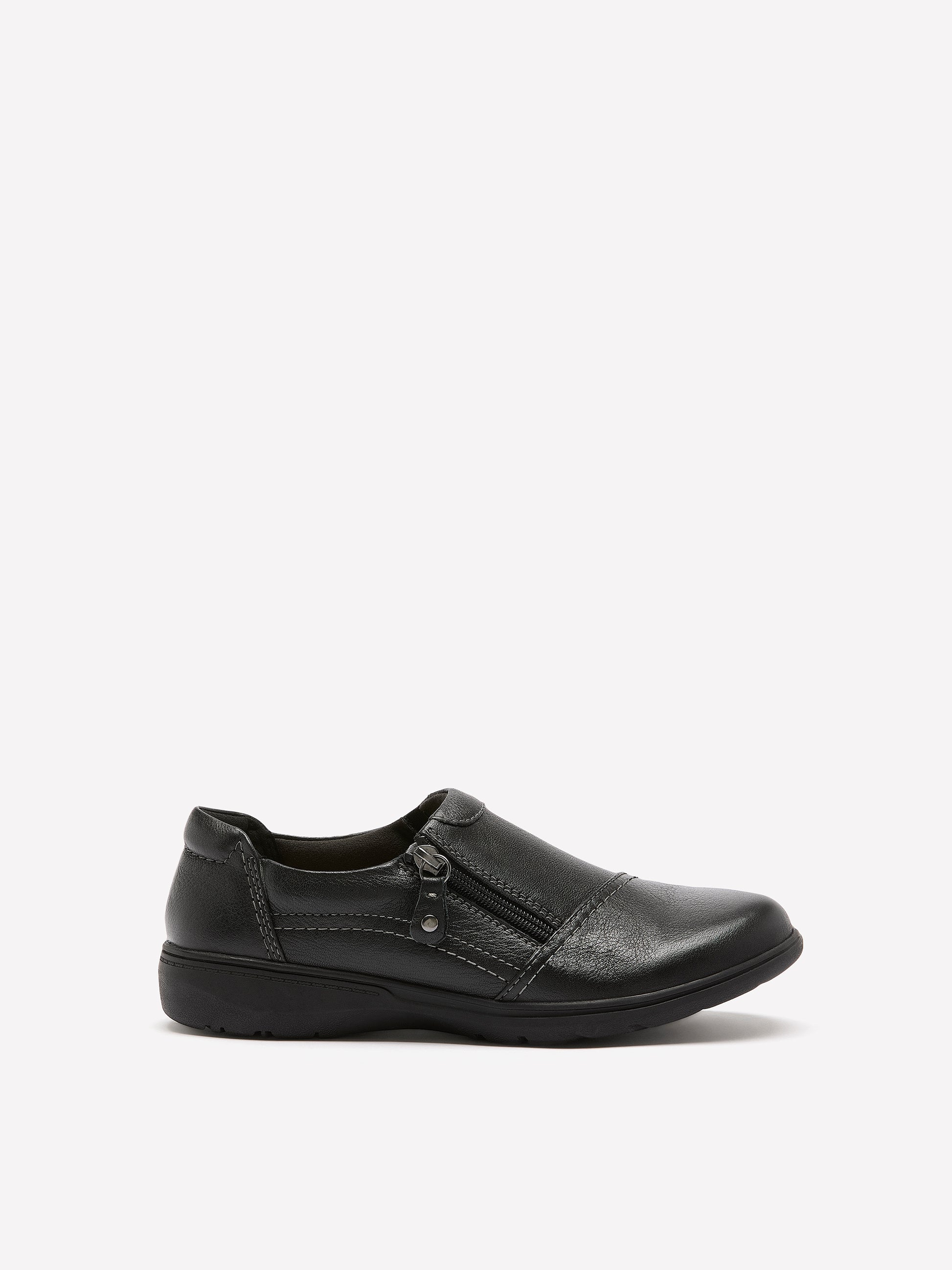 Wide Width, Carleigh Ray Black Leather Shoe - Clarks