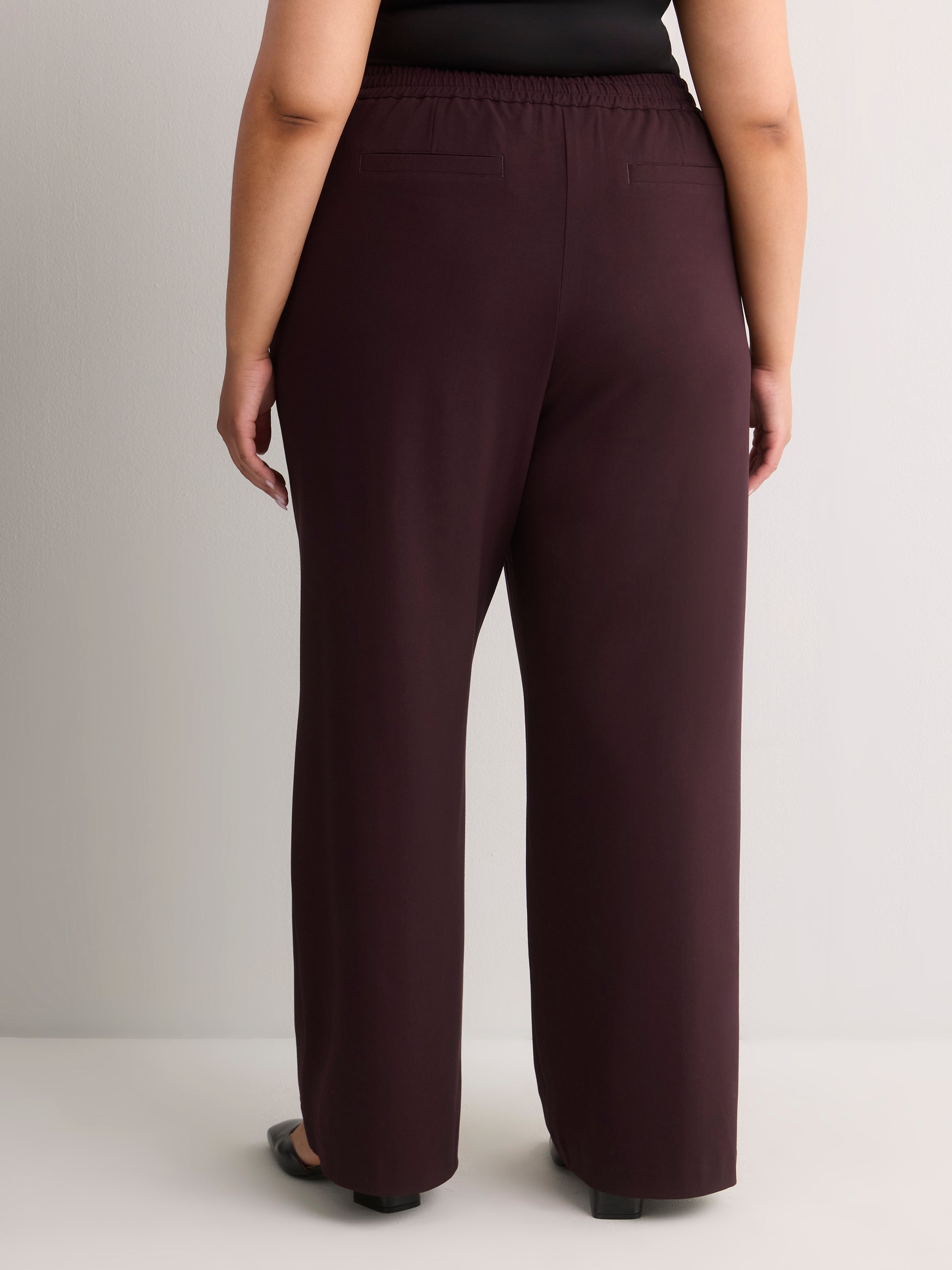 Pull-On Wide-Leg Workleisure Pant