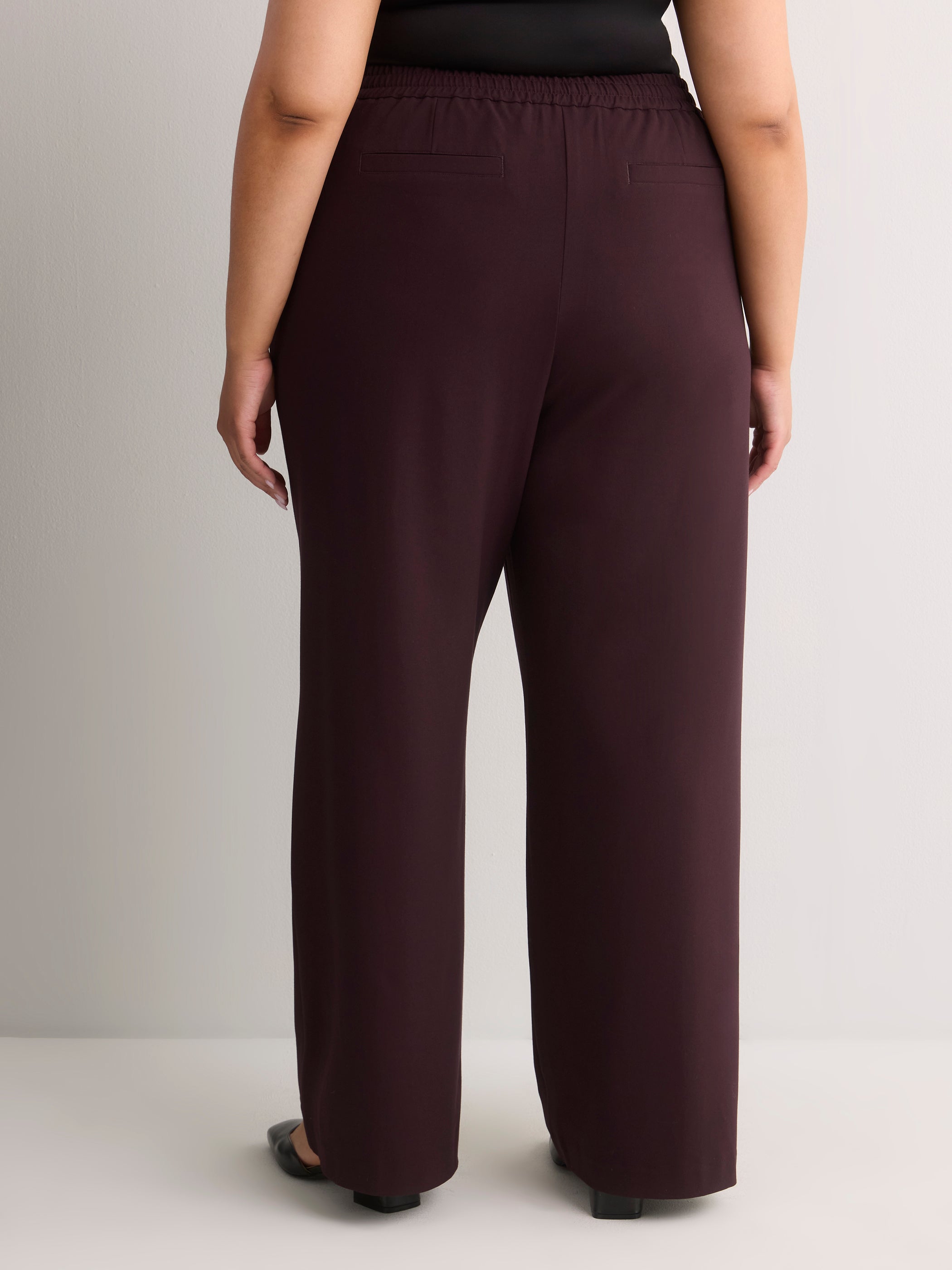 Pull-On Wide-Leg Workleisure Pant