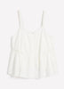 Linen Blend Swing Cami Blouse with Pintuck Detail