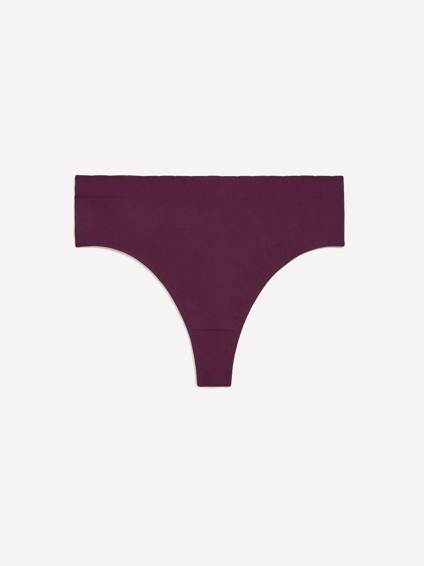 Plum Seamless Knit Thong - tiVOGLIO