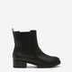Extra Wide Width, Black Faux Leather Chelsea Bootie
