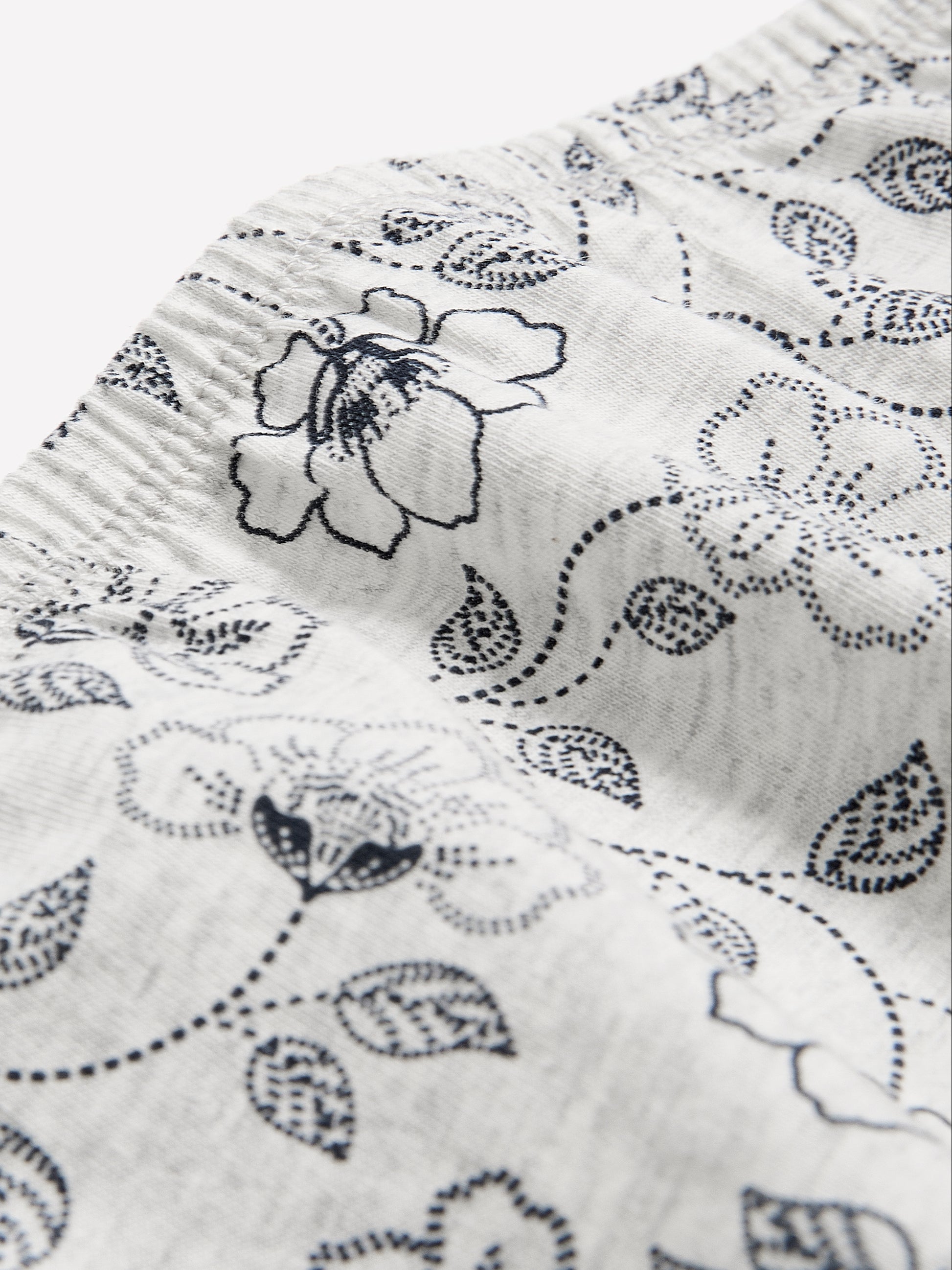 High-Cut Heather Cotton Brief with Dotted Floral Print - ti Voglio