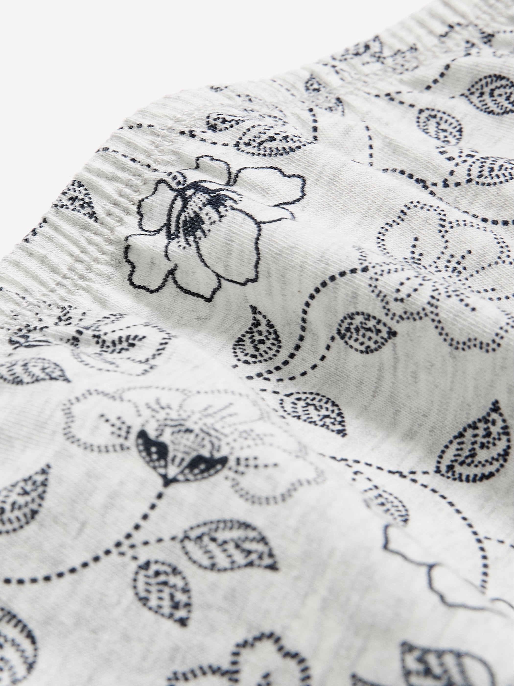 High-Cut Heather Cotton Brief with Dotted Floral Print - ti Voglio