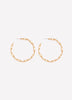 Large Matte Golden Hoop Earrings
