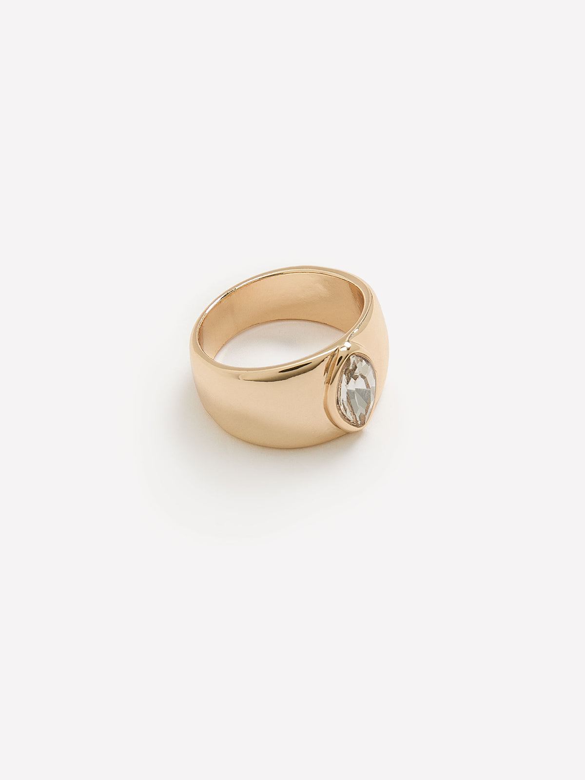 Chunky Golden Ring with Oval Stone