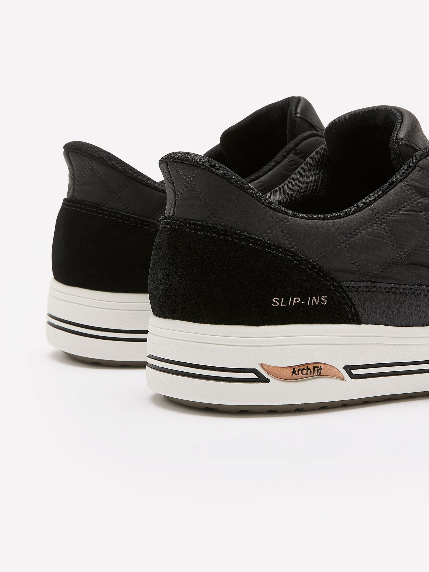 Wide Width, Quilted Slip-On Arch-Fit Arcade Sneaker - Skechers