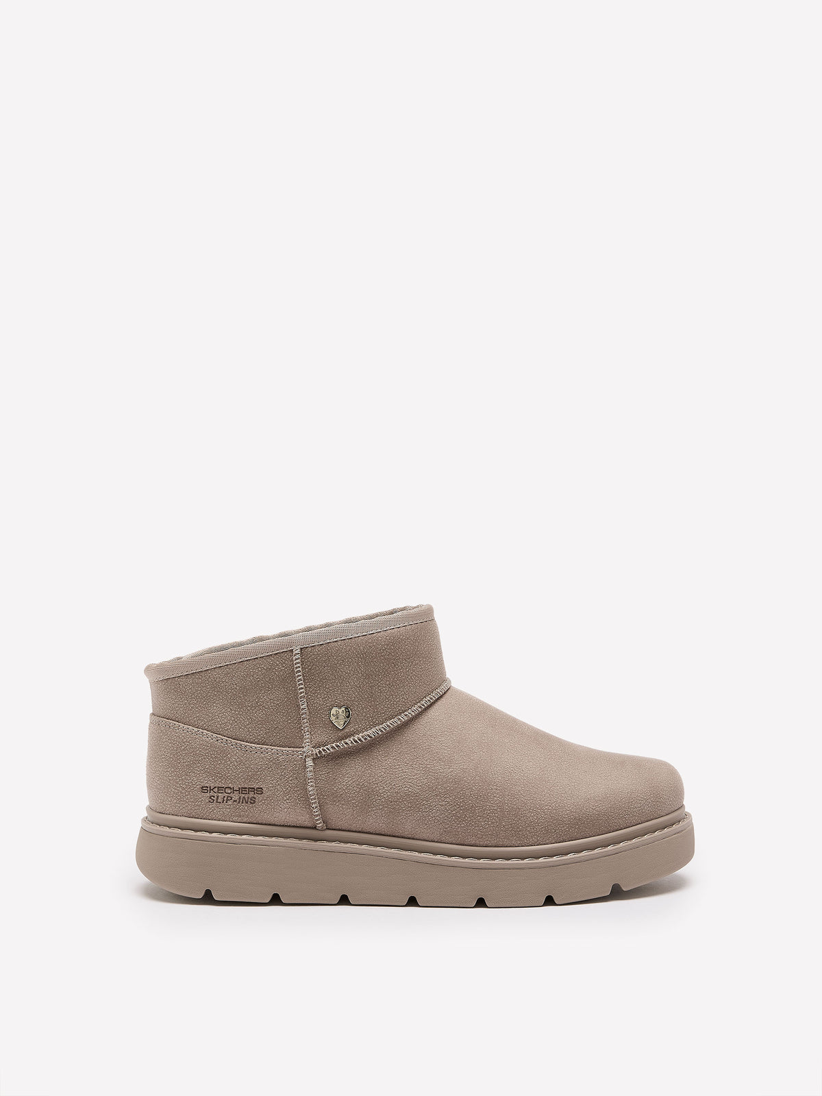 Wide Width, Bobs Keepsakes Slip-On Faux-Leather Winter Bootie - Skechers