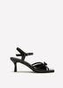 Extra Wide Width, Faux Leather Kitten-Heel Sandal with Bow