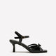 Extra Wide Width, Faux Leather Kitten-Heel Sandal with Bow