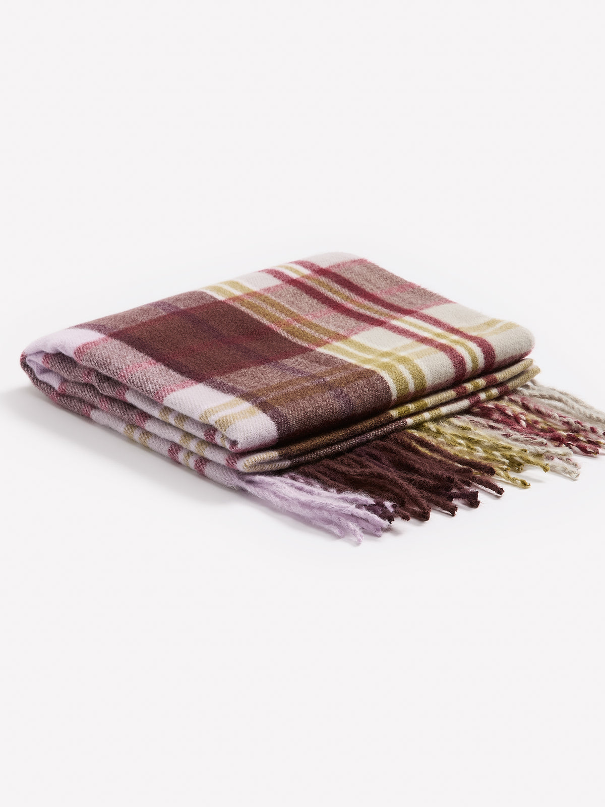 Multi-Pink Plaid Winter Scarf