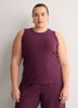 Ribbed Knit Fitted Tank Top