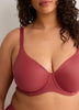 Second Skin, Red Unlined Underwire Matte Bra - tiVOGLIO
